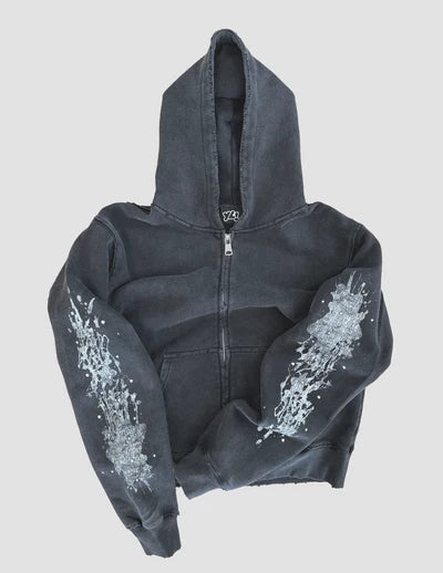 #thrashstar Zip Up - Black