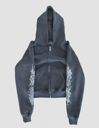 #thrashstar Zip Up - Black