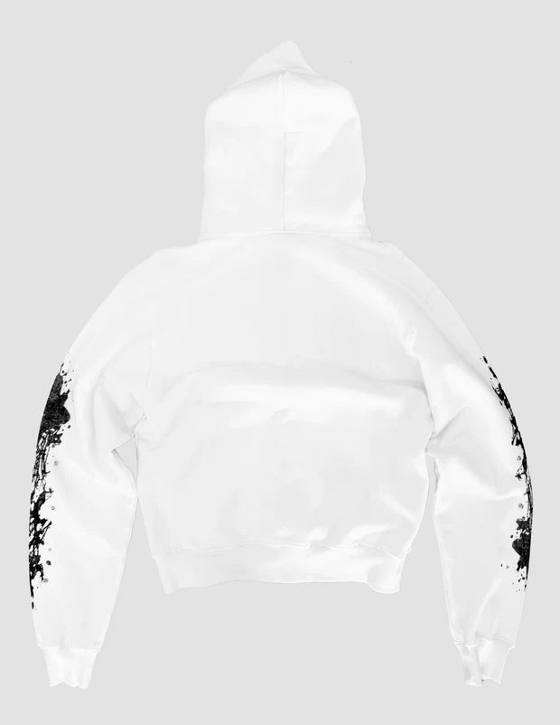 #thrashstar zip-up- White
